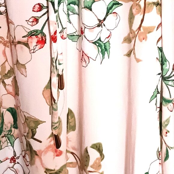 London Times Light Pink Floral Sleeveless Cropped Jersey Jumpsuit Size 6 - Picture 7 of 16